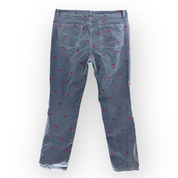 Talbots Gray Corduroy Scottish Terrier Schnauzer Simply Flattering Pants Sz 14 - Picture 3 of 6